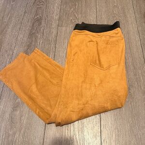 INC faux suede pull on pants